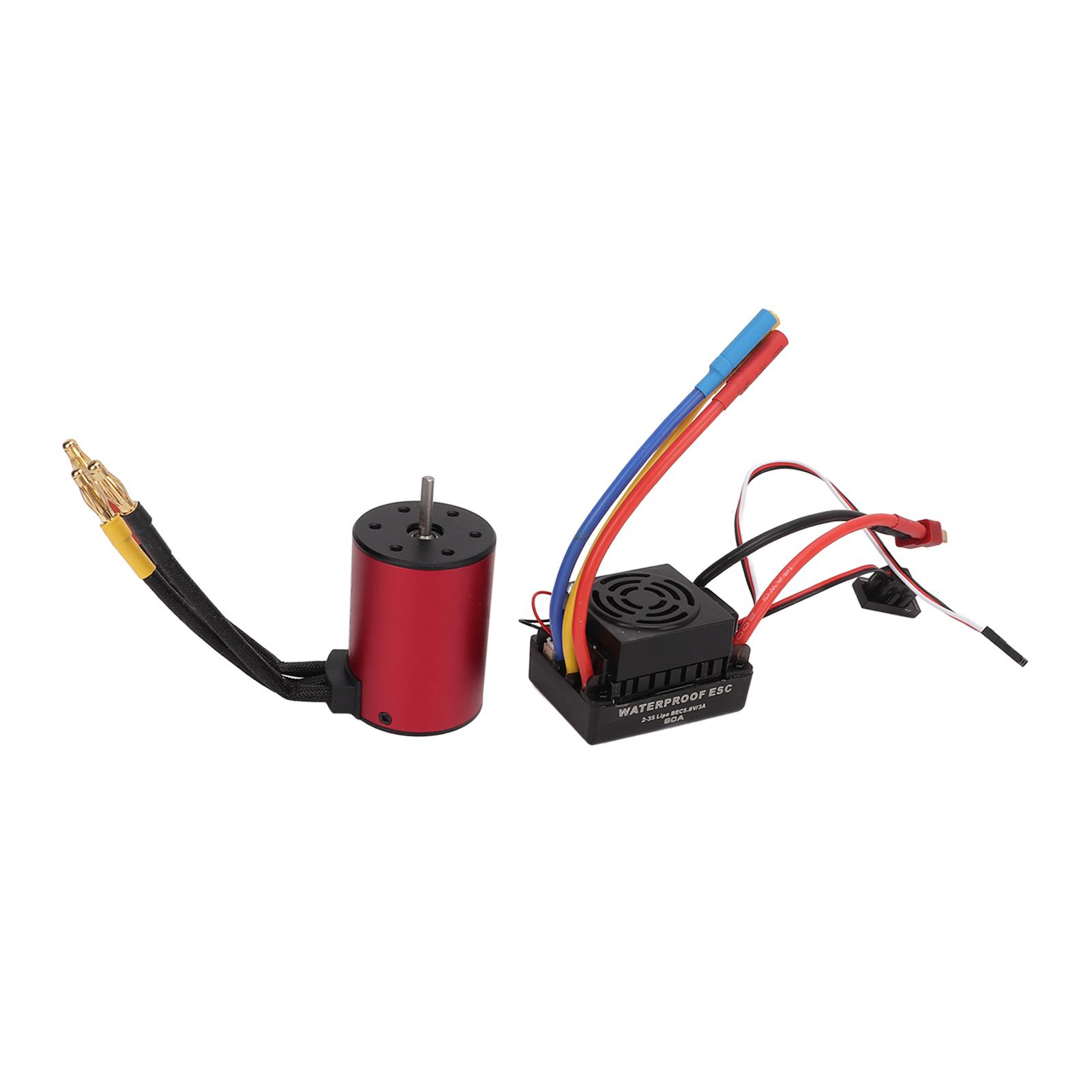 Brushless Motor and ESC for 1/10 RC Car Waterproof Low Voltage Protection Brushless Motor ESC RC Brushless Motor ESC Combo
Brushless Motor and ESC for 1/10 RC Car Waterproof Low Voltage Protection Brushless Motor ESC RC Brushless Motor ESC Combo