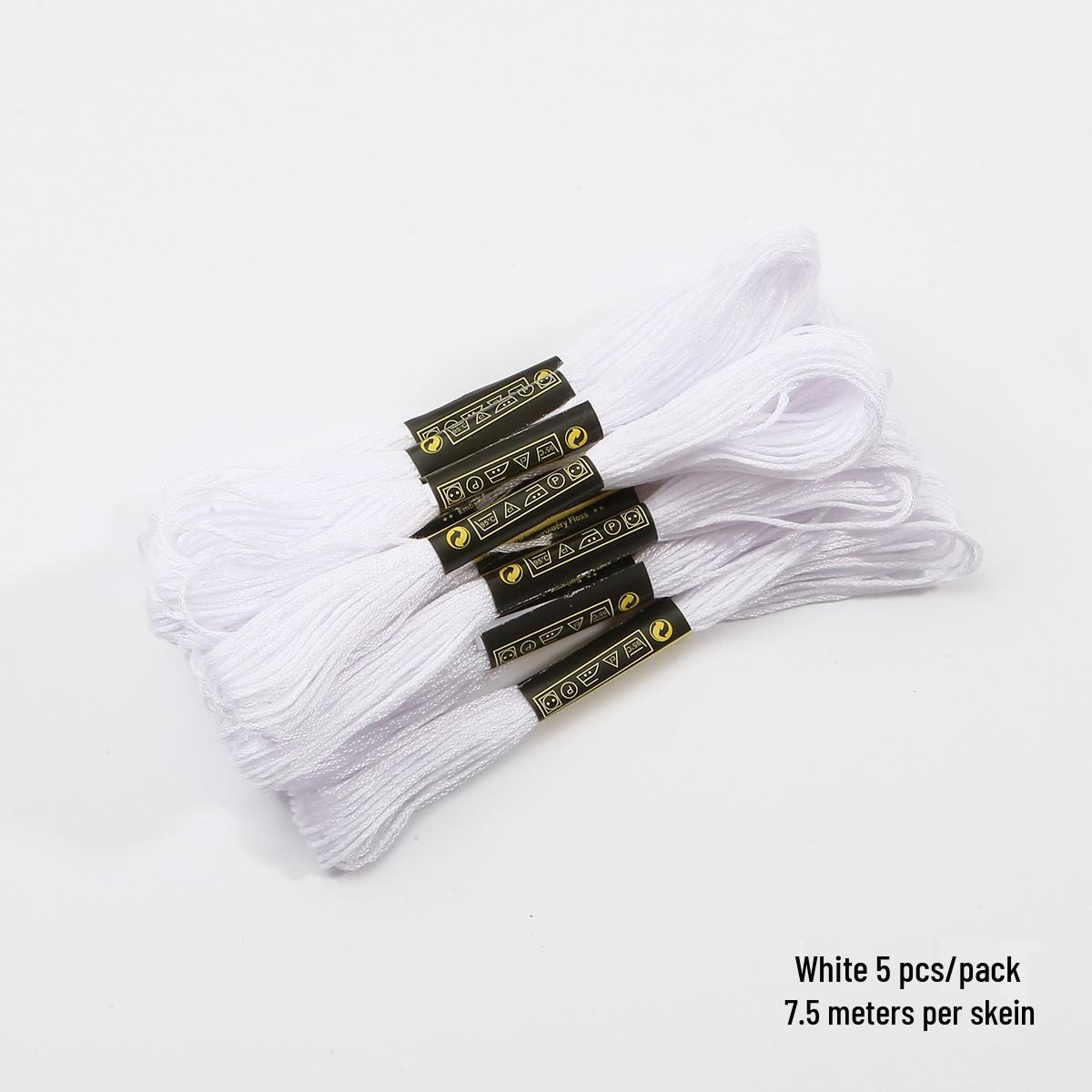 White Flower Cotton Embroidery Thread: 6-Strand Cross Stitch DIY Craft Bundle
White Flower Cotton Embroidery Thread: 6-Strand Cross Stitch DIY Craft Bundle