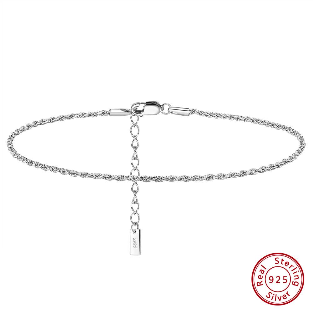 Huan Cai Jewelry s925 Sterling Silver Twisted Rope 1.5mm Anklet 925 Silver
Huan Cai Jewelry s925 Sterling Silver Twisted Rope 1.5mm Anklet 925 Silver