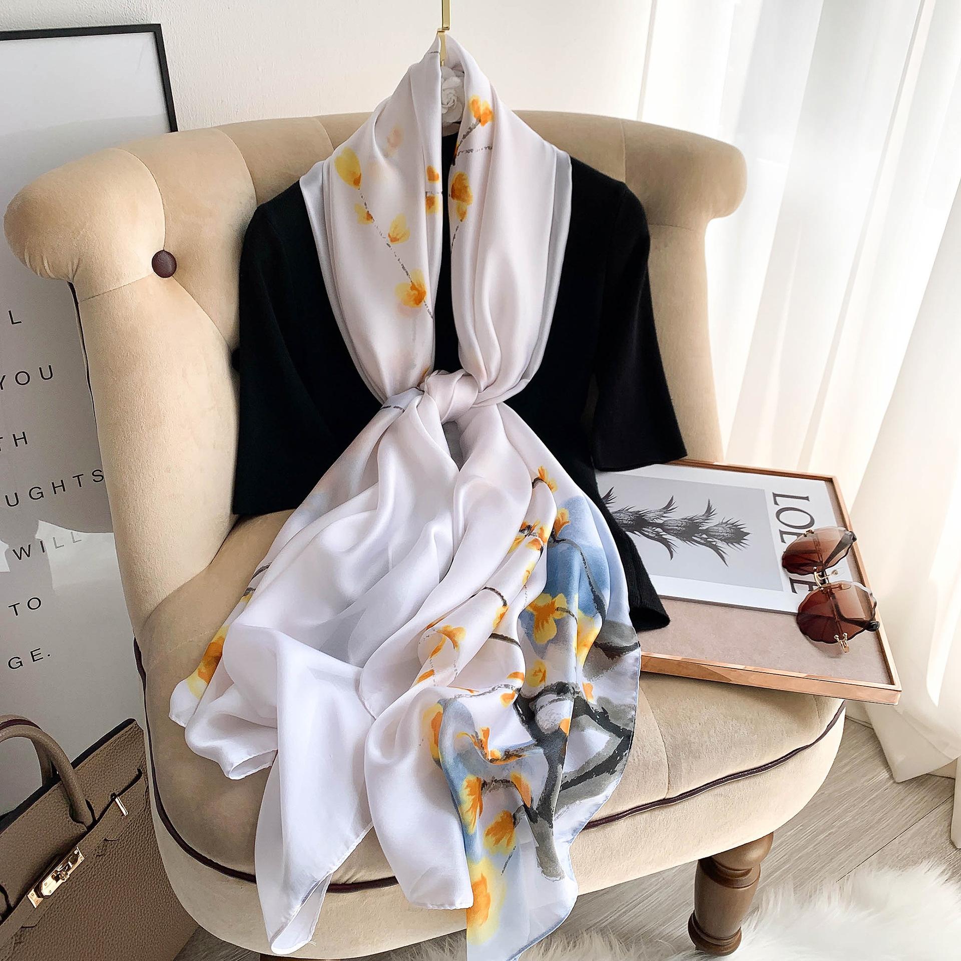 Женский элегантный и универсальный весенне-летний солнцезащитный осенне-зимний теплый шарф модная шаль двойного назначения 90*180cm