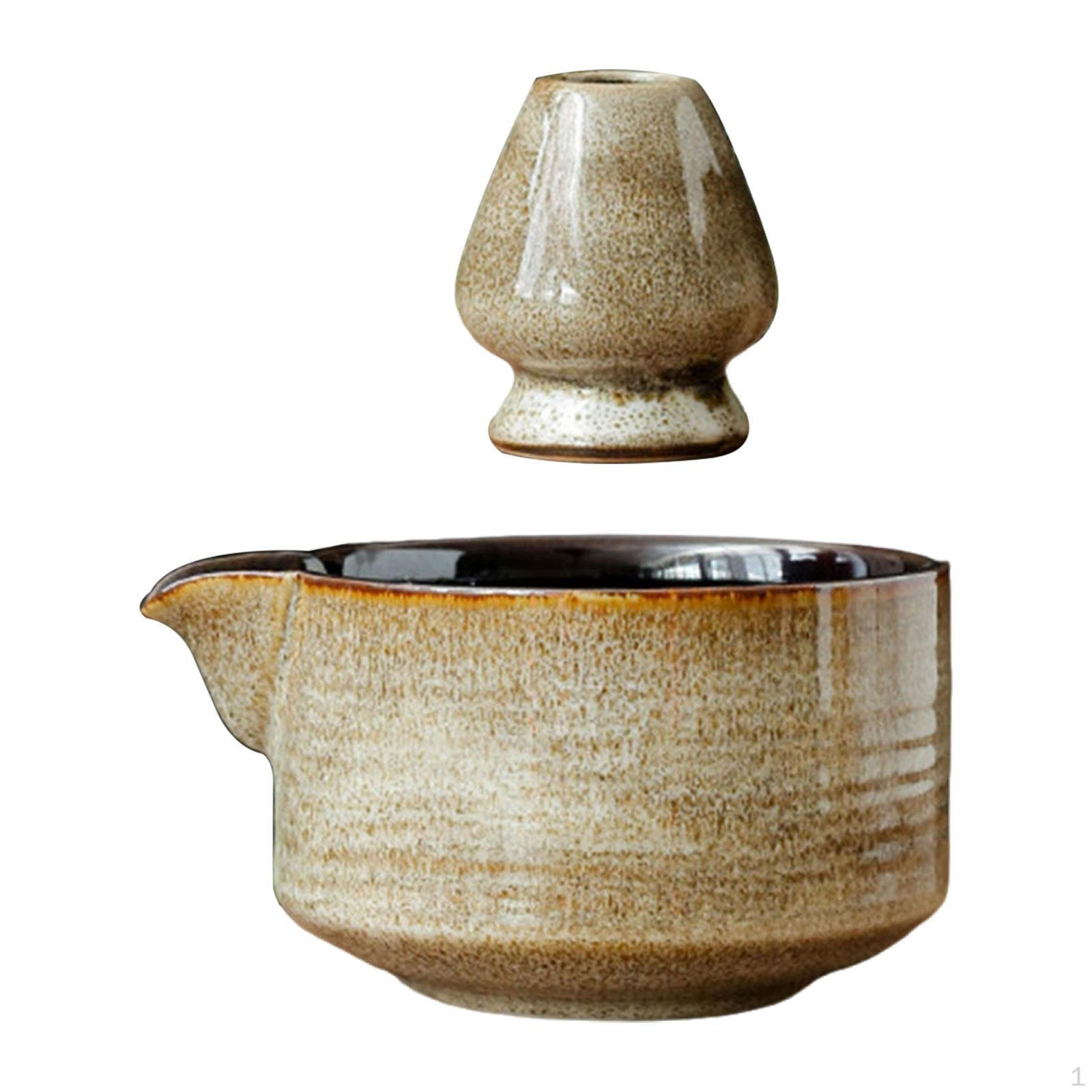 Ceramic Matcha Bowl with Spout, Whisk Holder for Green Tea Preparation білий
Ceramic Matcha Bowl with Spout, Whisk Holder for Green Tea Preparation білий