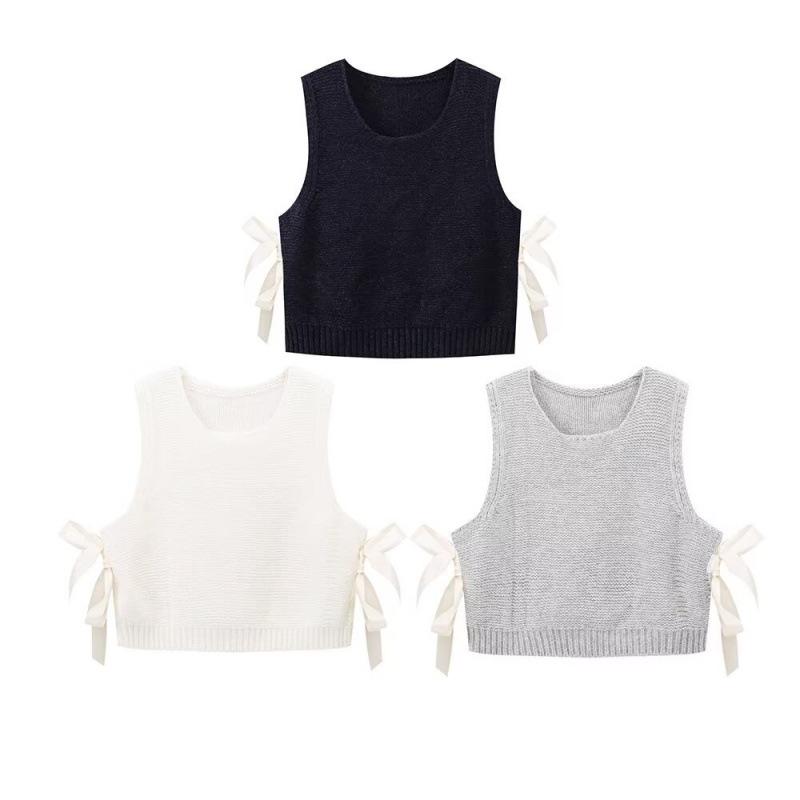 Autumn Women s Fashion: European & American Knitted Sweater Vest with Side Bow Button Medium
Autumn Women s Fashion: European & American Knitted Sweater Vest with Side Bow Button Medium
