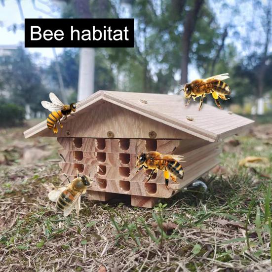 Уличный пчелиный домик ручной работы из натурального массива дерева с предварительным отверстием, форма дома для обитания, садовый двор, пчелиный отель, улей, товары для домашних животных
Уличный пчелиный домик ручной работы из натурального массива дерева с предварительным отверстием, форма дома для обитания, садовый двор, пчелиный отель, улей, товары для домашних животных