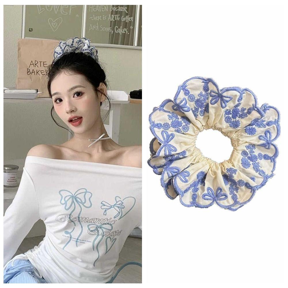 Bow Lace Scrunchies Blue Exaggerated Hair Rope Trendy Embroidery Large Hair Scrunchies Girl синій
Bow Lace Scrunchies Blue Exaggerated Hair Rope Trendy Embroidery Large Hair Scrunchies Girl синій