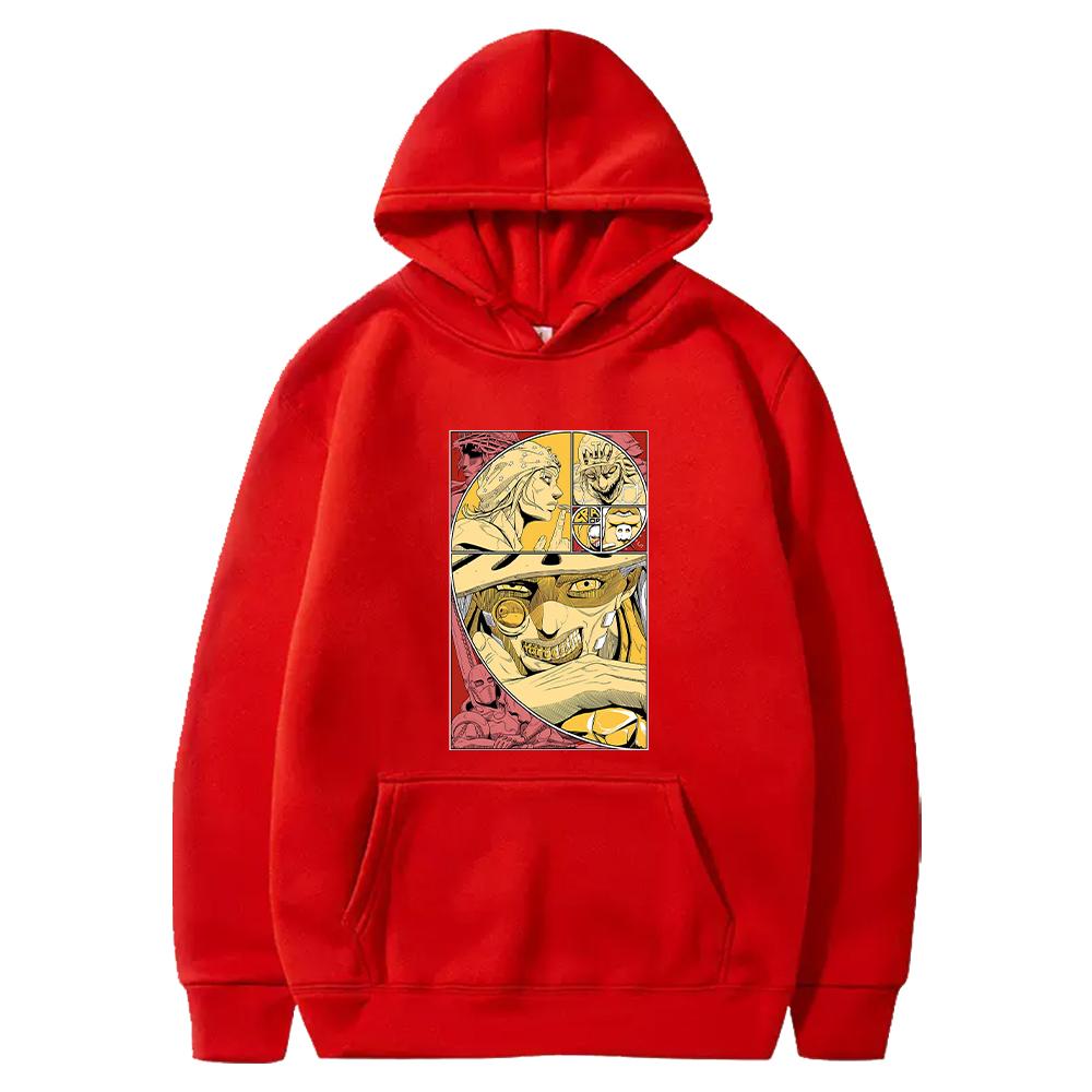 Anime JoJo s Bizarre Adventure Johnny Gyro Hoodie Manga Print Sweatshirt Men Women Casual Loose Hooded Harajuku Male Streetwear 4XL червоний
Anime JoJo s Bizarre Adventure Johnny Gyro Hoodie Manga Print Sweatshirt Men Women Casual Loose Hooded Harajuku Male Streetwear 4XL червоний