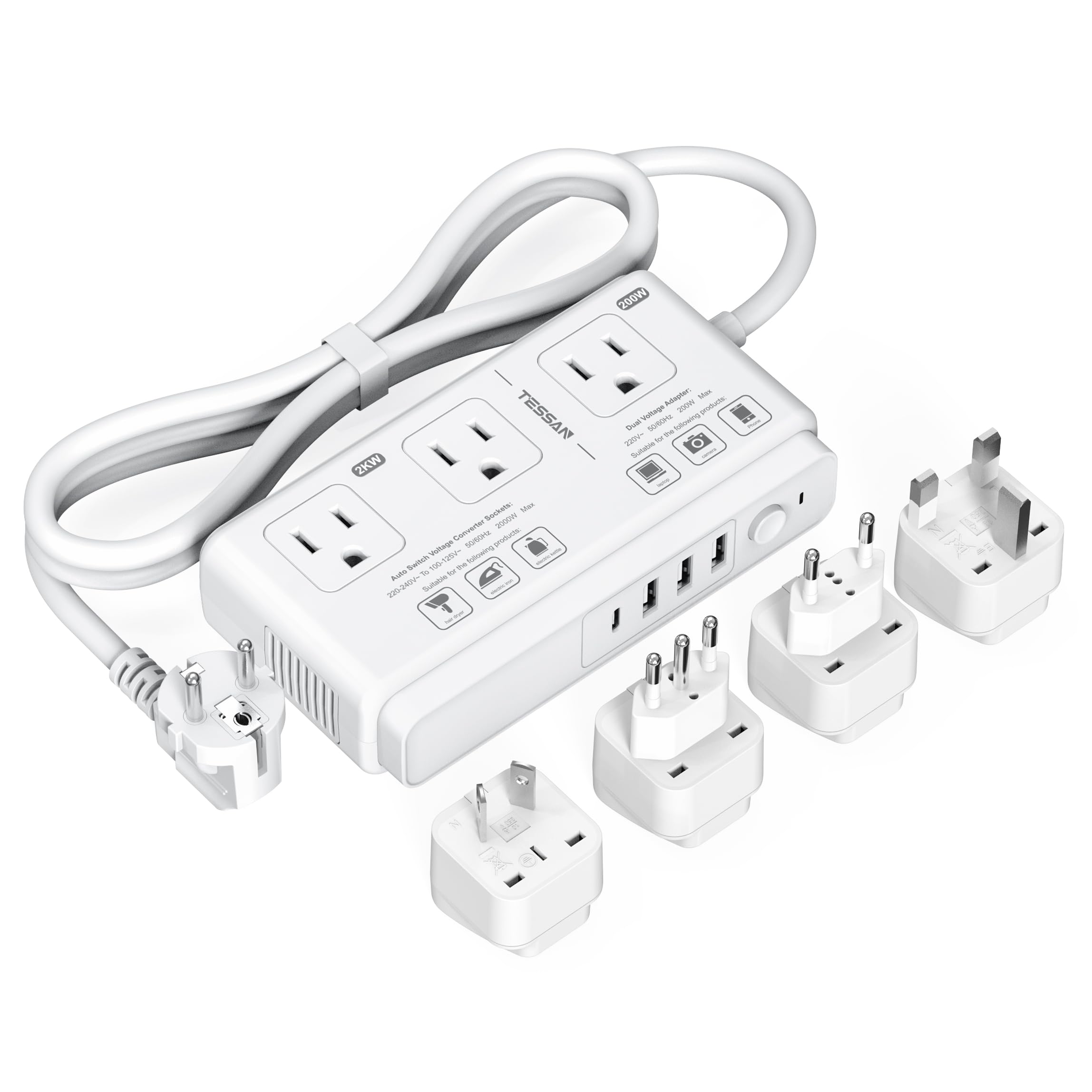 Transformer for overseas Korea 220v to 100v TESSAN SE plug extension cord overseas outlet conversion C BF O L type compatible overseas voltage
Transformer for overseas Korea 220v to 100v TESSAN SE plug extension cord overseas outlet conversion C BF O L type compatible overseas voltage