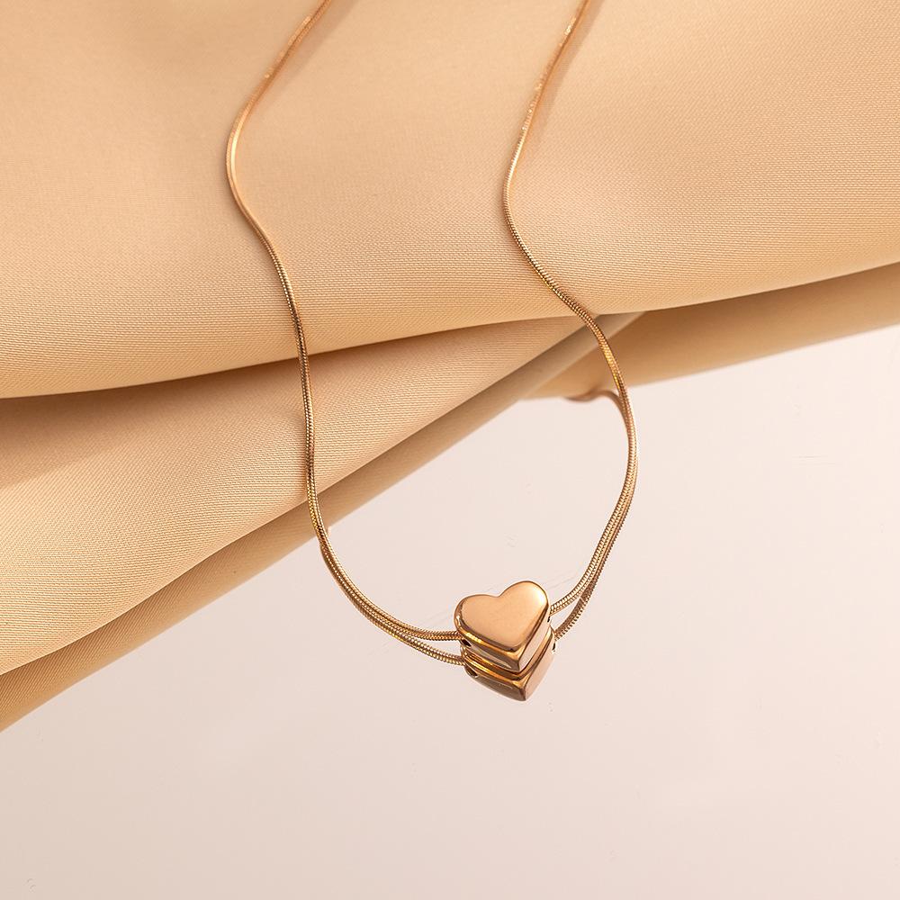 Stainless Steel Gold Color Heart Necklace for Women Snake Chain Clavicle Fashion Minimalist Zircon Wedding Gift Wholesale 40-45 cm
Stainless Steel Gold Color Heart Necklace for Women Snake Chain Clavicle Fashion Minimalist Zircon Wedding Gift Wholesale 40-45 cm