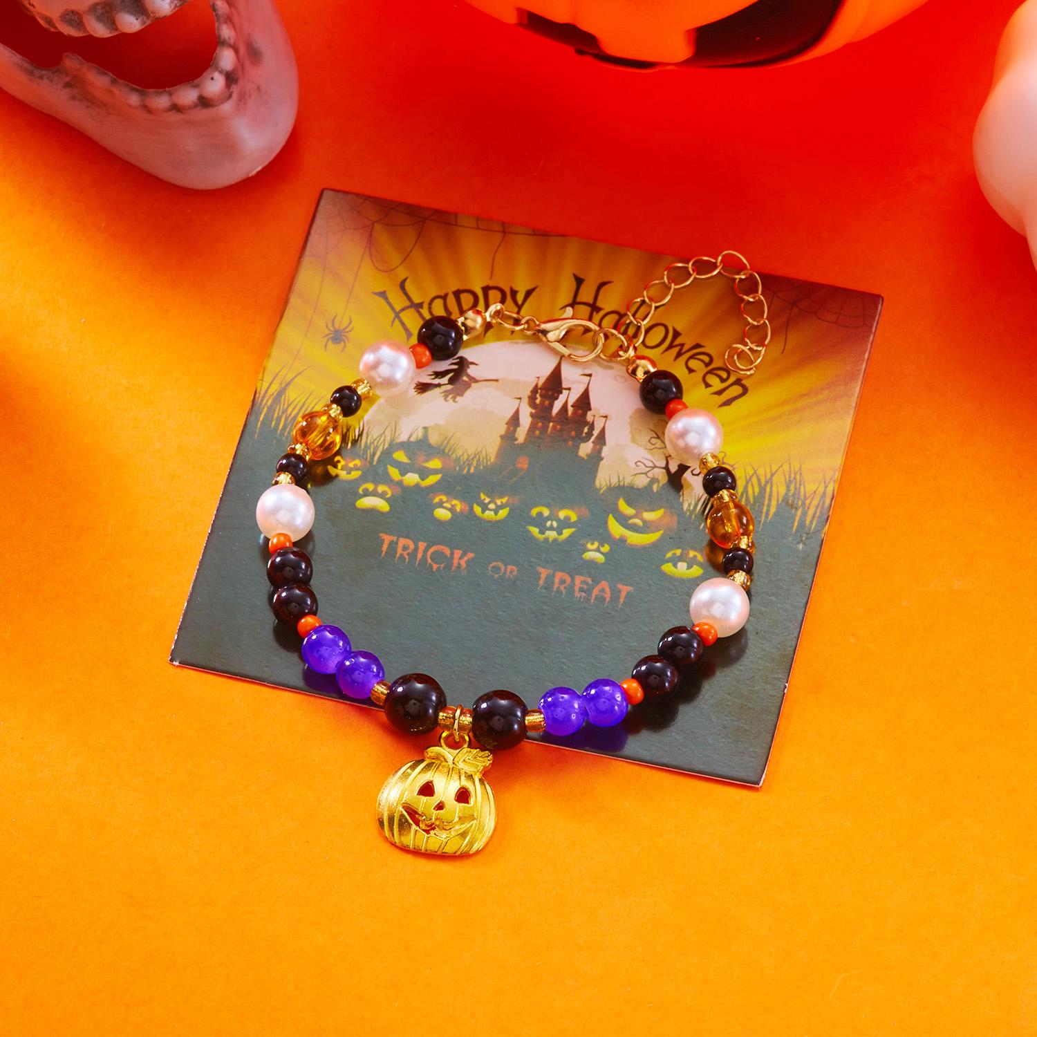 Trendy Halloween Witch Pumpkin Spider Web Bracelet for Women Men Colorful Crystal Beads Handmade Bracelets Festival Jewelry Gift
Trendy Halloween Witch Pumpkin Spider Web Bracelet for Women Men Colorful Crystal Beads Handmade Bracelets Festival Jewelry Gift