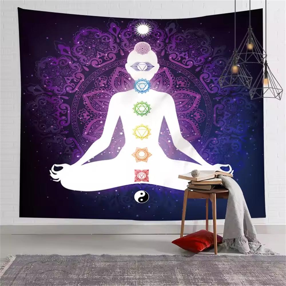Indian Buddha Statue Yoga Meditation 7 Chakra Tapestry Wall Hanging Mandala Bohemia Wall Tapestry Psychedelic Background Cloth 74x94cm(29x37in)
Indian Buddha Statue Yoga Meditation 7 Chakra Tapestry Wall Hanging Mandala Bohemia Wall Tapestry Psychedelic Background Cloth 74x94cm(29x37in)