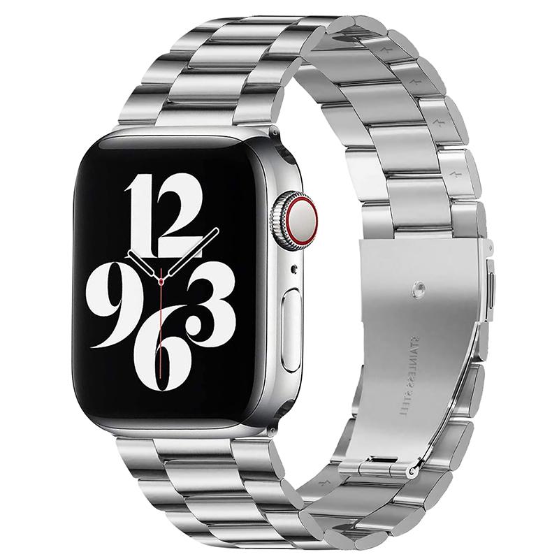 Ultra-Thin Stainless Steel 3 Beads Strap Metal Watchband for Apple Watch Series 10 42mm/9 8 7 41mm/6 5 4 SE SE (2022) SE (2023) 40mm/3 2 1 38mm Silver
Ultra-Thin Stainless Steel 3 Beads Strap Metal Watchband for Apple Watch Series 10 42mm/9 8 7 41mm/6 5 4 SE SE (2022) SE (2023) 40mm/3 2 1 38mm Silver