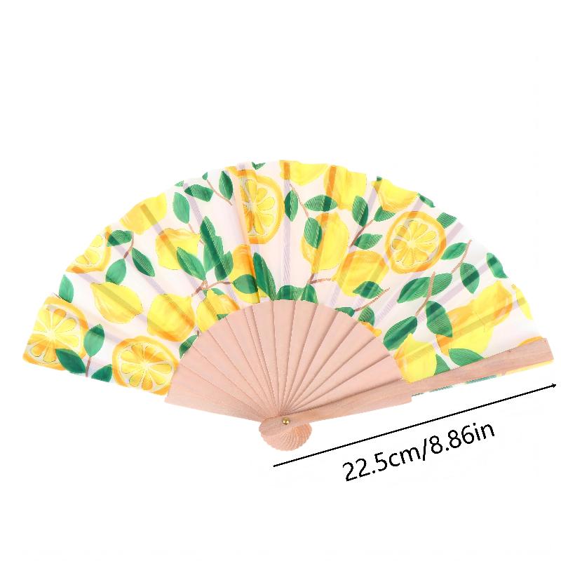 New Lemon Print Folding Hand Fan Fruit Pattern Bamboo Fabric Handheld Fan For Summer Cooling Dance Performance Wedding Party
New Lemon Print Folding Hand Fan Fruit Pattern Bamboo Fabric Handheld Fan For Summer Cooling Dance Performance Wedding Party