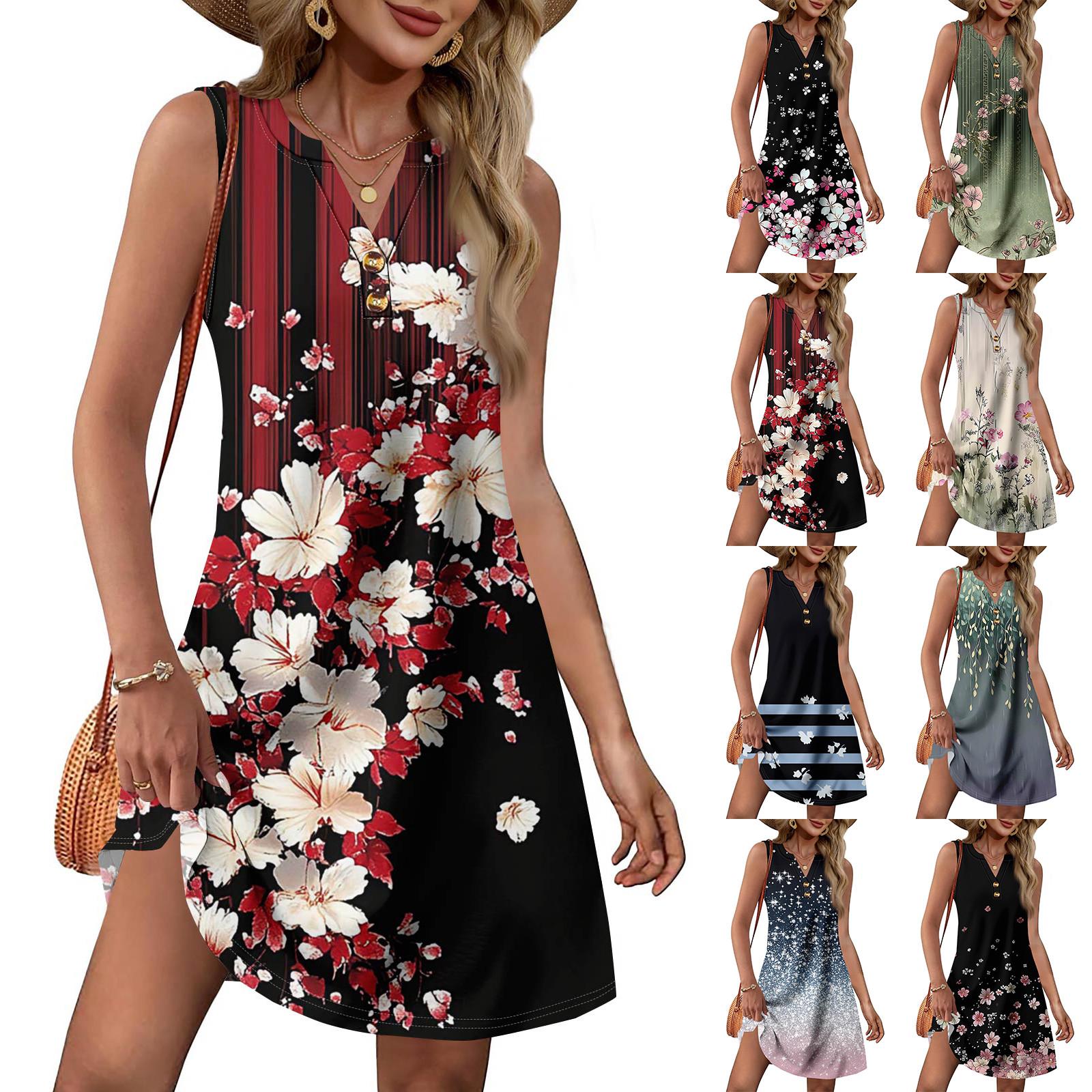 Women s Fashion Casual Printed V-Neck Button With Pocket Vest Sleeveless Dresses M чорний
Women s Fashion Casual Printed V-Neck Button With Pocket Vest Sleeveless Dresses M чорний