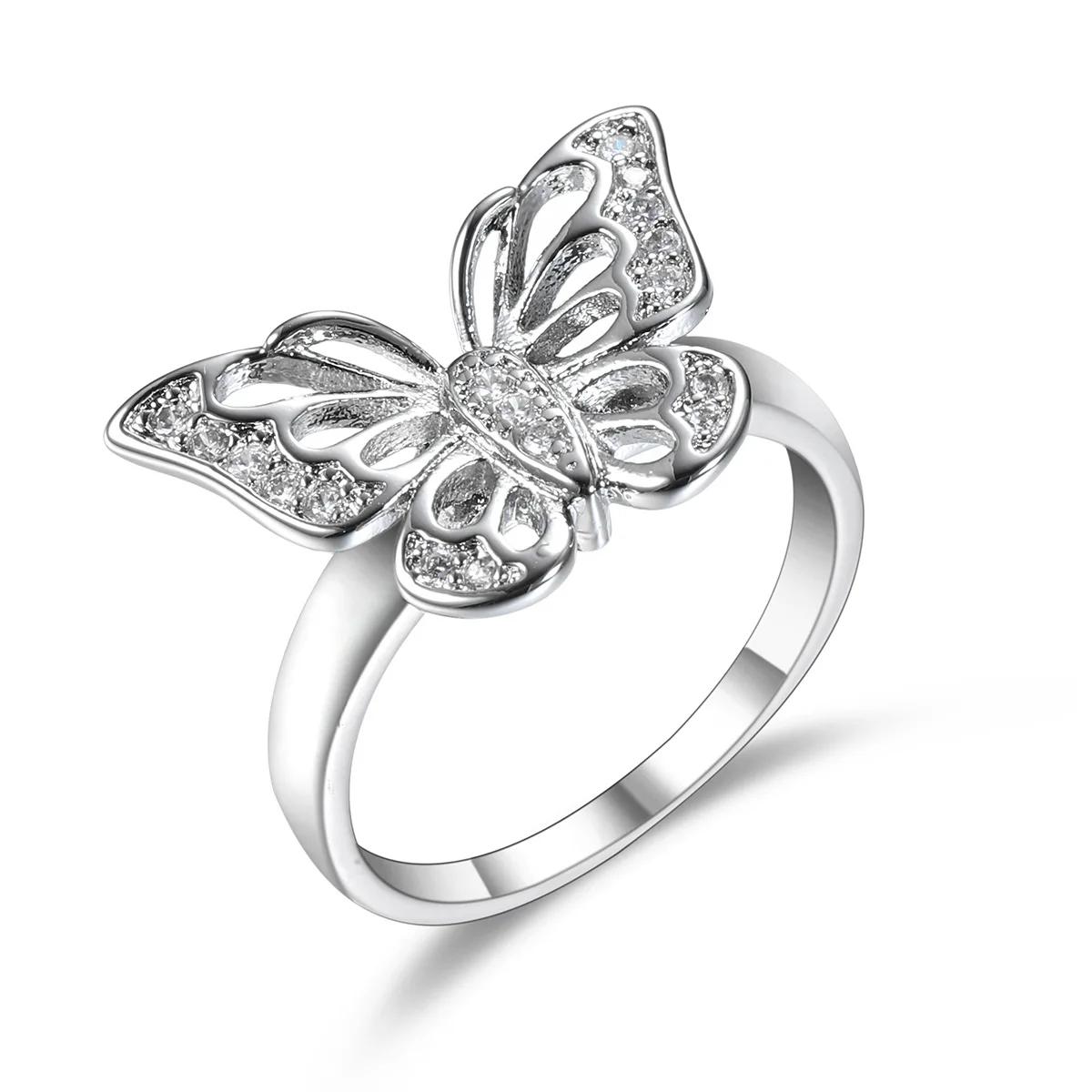 Fashion Female Ring Stamp Silver Hollown-out Animal Butterfly Mosaic Cubic Zircon Wedding Rings for Women 10
Fashion Female Ring Stamp Silver Hollown-out Animal Butterfly Mosaic Cubic Zircon Wedding Rings for Women 10