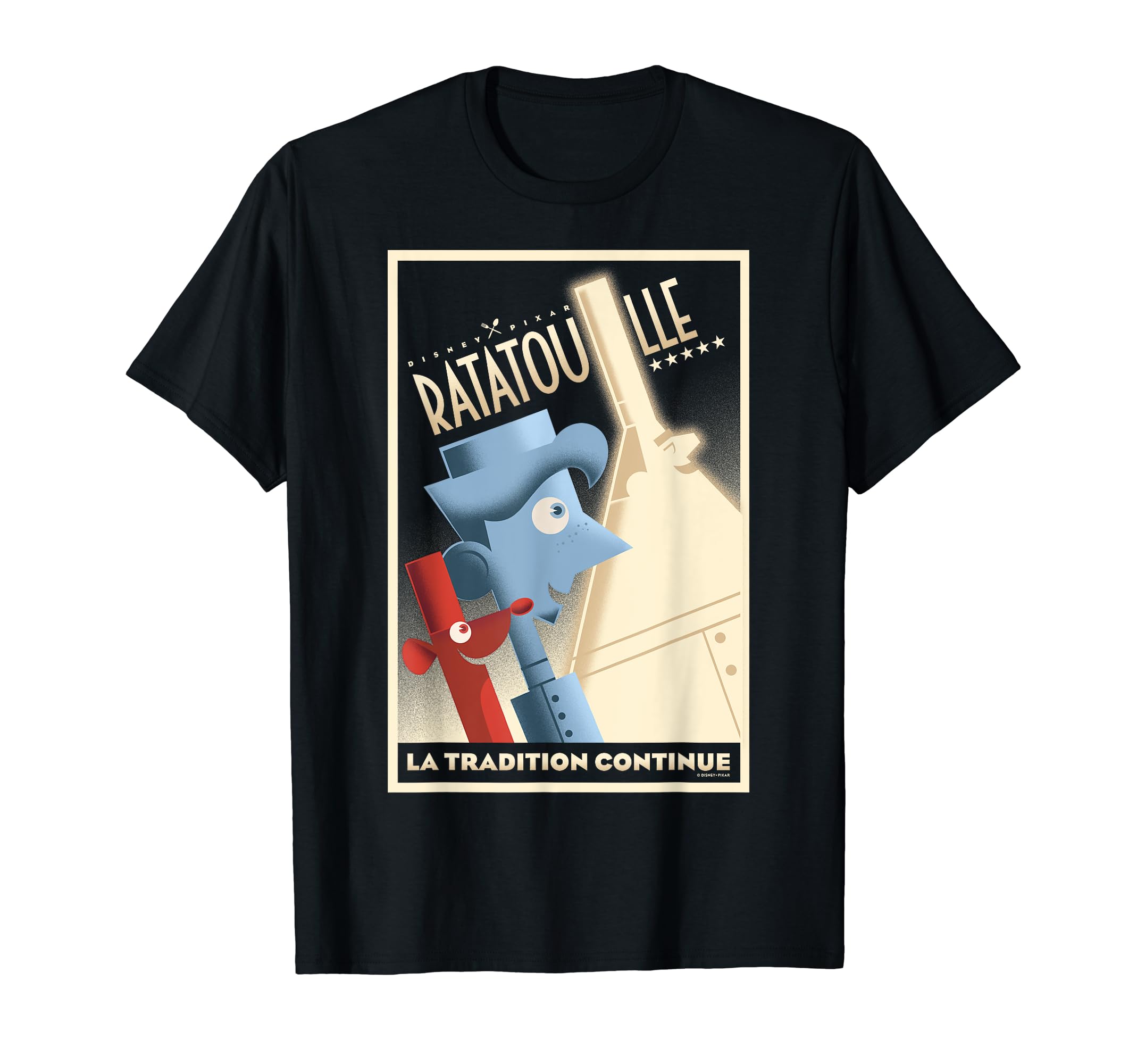 Disney Pixar Ratatouille La Tradition Continuation Poster T-Shirt
Disney Pixar Ratatouille La Tradition Continuation Poster T-Shirt