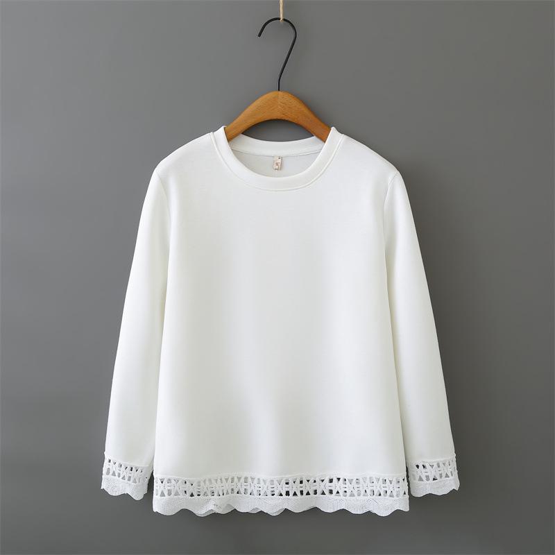 Plus Size Women s Lace Hem Long Sleeve Cotton Sweatshirt 2026 Spring T-shirt Versatile Top 4XL белый
Plus Size Women s Lace Hem Long Sleeve Cotton Sweatshirt 2026 Spring T-shirt Versatile Top 4XL белый