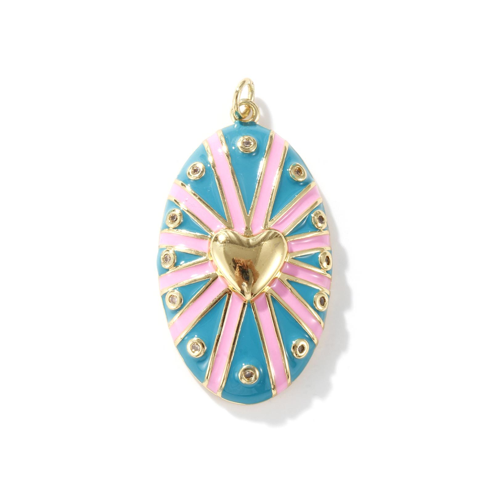 1 Piece Brass Valentine s Day Pendants 18K Real Gold Plated Enamel Oval Heart Clear Cubic Zirconia Charms Neckalce 4.1cm x 2.1cm
1 Piece Brass Valentine s Day Pendants 18K Real Gold Plated Enamel Oval Heart Clear Cubic Zirconia Charms Neckalce 4.1cm x 2.1cm