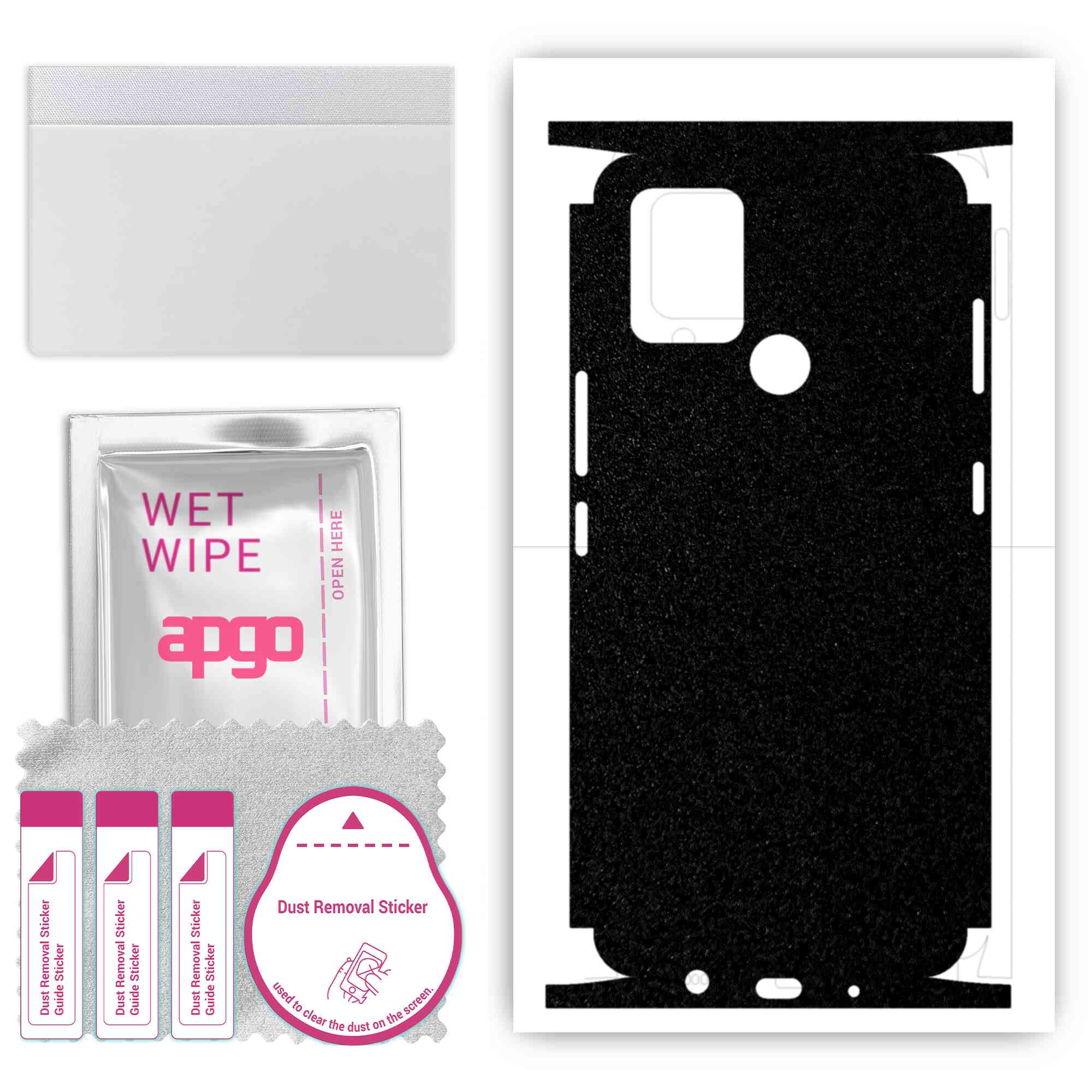 apgo Protective Skin Sticker for the back+sides compatible with Tecno Pova, Full Wrap Film, Foil, Vinyl - Pattern Matte Black
apgo Protective Skin Sticker for the back+sides compatible with Tecno Pova, Full Wrap Film, Foil, Vinyl - Pattern Matte Black