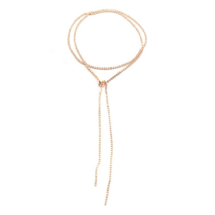 European and American Street Rhinestones Clavicle Chain Necklace Trend Necklace 1 золотий
European and American Street Rhinestones Clavicle Chain Necklace Trend Necklace 1 золотий