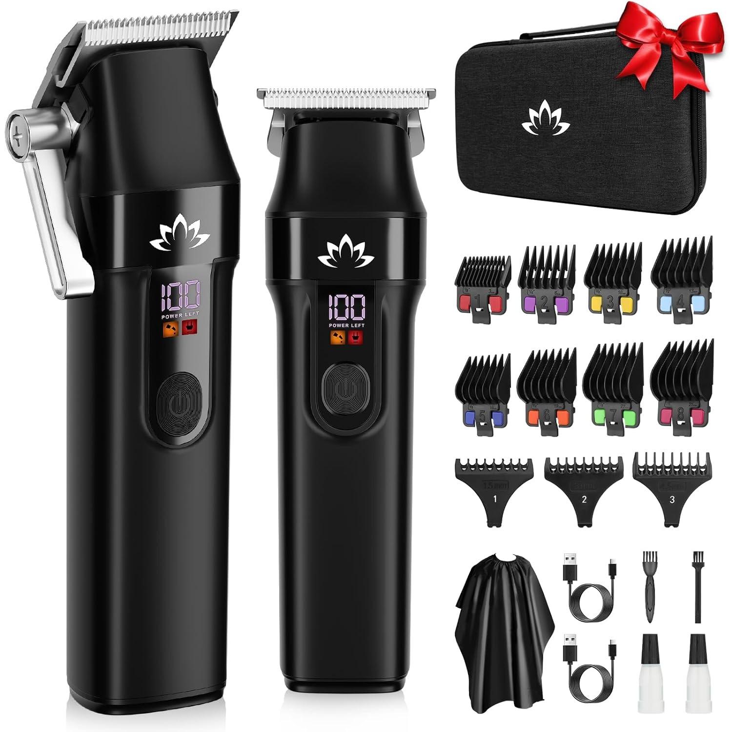 Suttik Hair Clippers for Men Cordless Hair Beard Trimmer Professional T-Blade Trimmer USB Rechargeable Hair Cutting Grooming Kit Barber Clippers чорний
Suttik Hair Clippers for Men Cordless Hair Beard Trimmer Professional T-Blade Trimmer USB Rechargeable Hair Cutting Grooming Kit Barber Clippers чорний