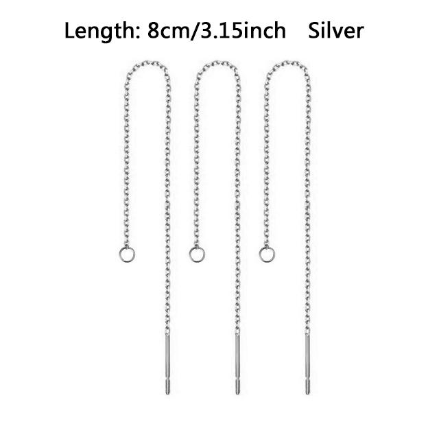 10PCS/lot Stainless Steel Threader Chain Earrings Findings For Jewelry DIY Making Drop Earrings Tassel Chain Accessories
10PCS/lot Stainless Steel Threader Chain Earrings Findings For Jewelry DIY Making Drop Earrings Tassel Chain Accessories