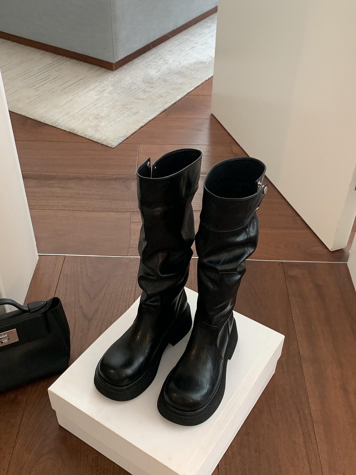 Cowhide version~ grape ma height increase 5cm long boots three-dimensional round head thick sole thick heel snap button knight boots women s tall boot 35
Cowhide version~ grape ma height increase 5cm long boots three-dimensional round head thick sole thick heel snap button knight boots women s tall boot 35