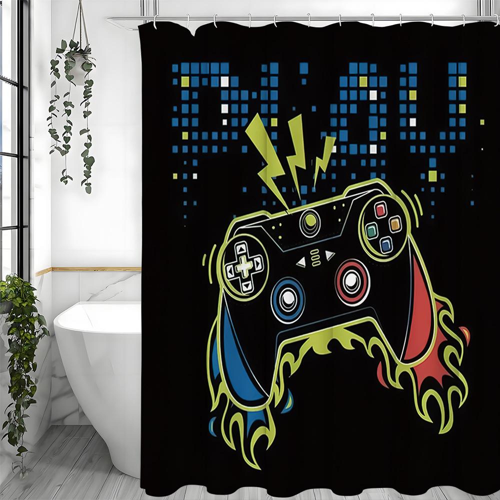 Colorful game controller Shower Curtain Washable Dirt-Resistant Shower Head waterproof Polyester Bath Curtain For Home Decor 90x180CM
Colorful game controller Shower Curtain Washable Dirt-Resistant Shower Head waterproof Polyester Bath Curtain For Home Decor 90x180CM