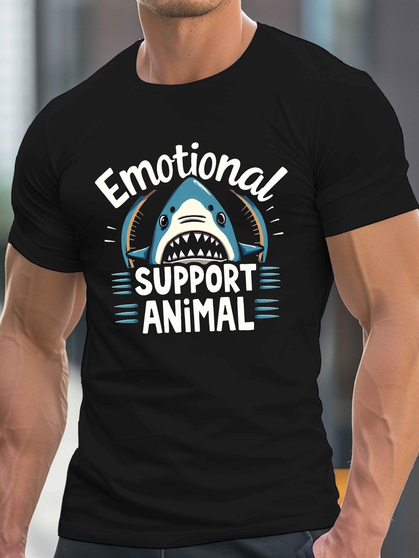 Emotional Support Shark Graphic T-shirt - Black Casual Short Sleeve Tee with Playful Shark Design XXXXL
Emotional Support Shark Graphic T-shirt - Black Casual Short Sleeve Tee with Playful Shark Design XXXXL