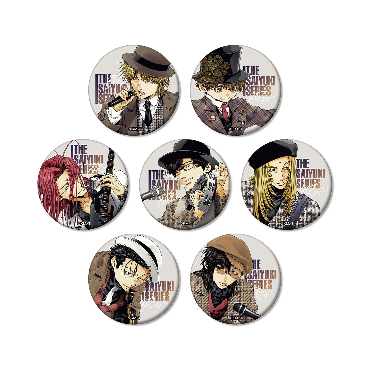 Saiyuki Series Band Ver. Trading Matte Can Badge (Box of 7)
Saiyuki Series Band Ver. Trading Matte Can Badge (Box of 7)