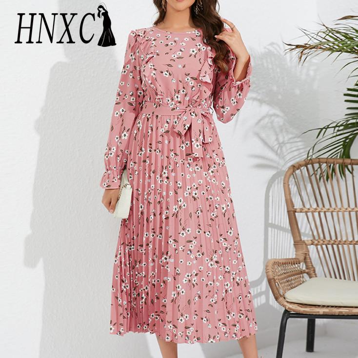 HNXC Женская мода лето весна цветочный принт с длинным рукавом и круглым вырезом с высокой талией повседневные платья
HNXC Женская мода лето весна цветочный принт с длинным рукавом и круглым вырезом с высокой талией повседневные платья