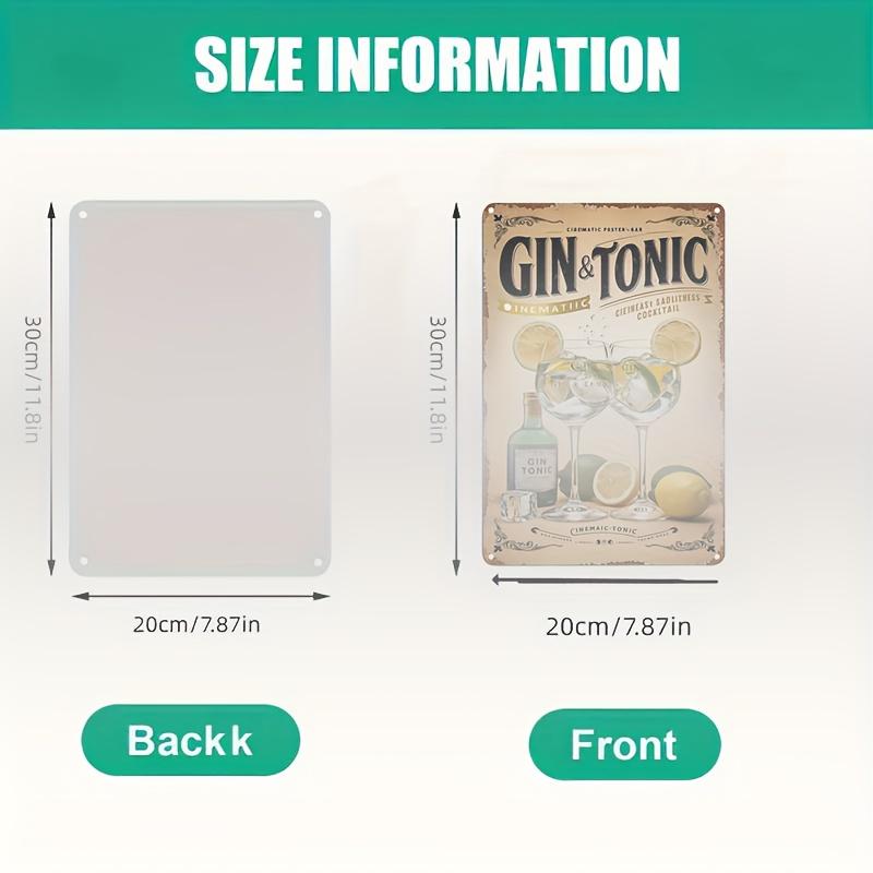 Vintage Gin Tonic Metal Wall Art Sign pc Iron Poster Citrus Ice Slice Design for Home Bar Cafe Garage Ideal Party Gift 20x30cm(7.8x11.8inch)
Vintage Gin Tonic Metal Wall Art Sign pc Iron Poster Citrus Ice Slice Design for Home Bar Cafe Garage Ideal Party Gift 20x30cm(7.8x11.8inch)