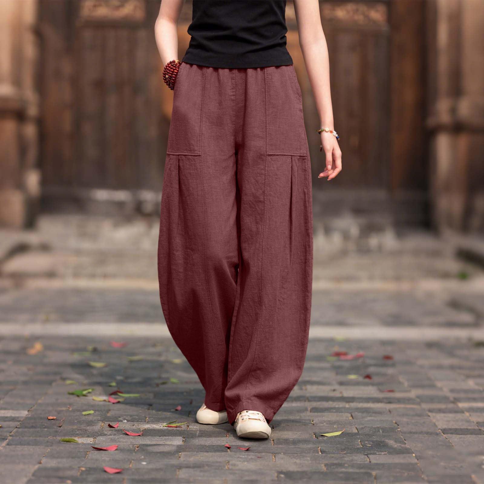 Ladies Color Casual Fashion Breathable Loose Cotton And Linen Pants XL червоний
Ladies Color Casual Fashion Breathable Loose Cotton And Linen Pants XL червоний