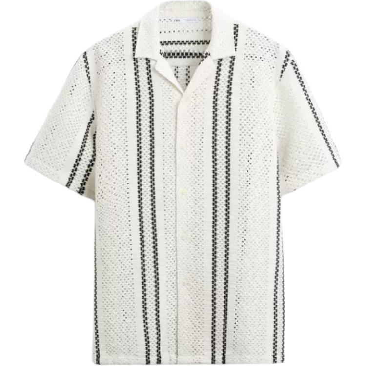 Zara Striped Loose Hollow Texture Casual Short Sleeve Shirt Men shirts White 7545446-064 S
Zara Striped Loose Hollow Texture Casual Short Sleeve Shirt Men shirts White 7545446-064 S