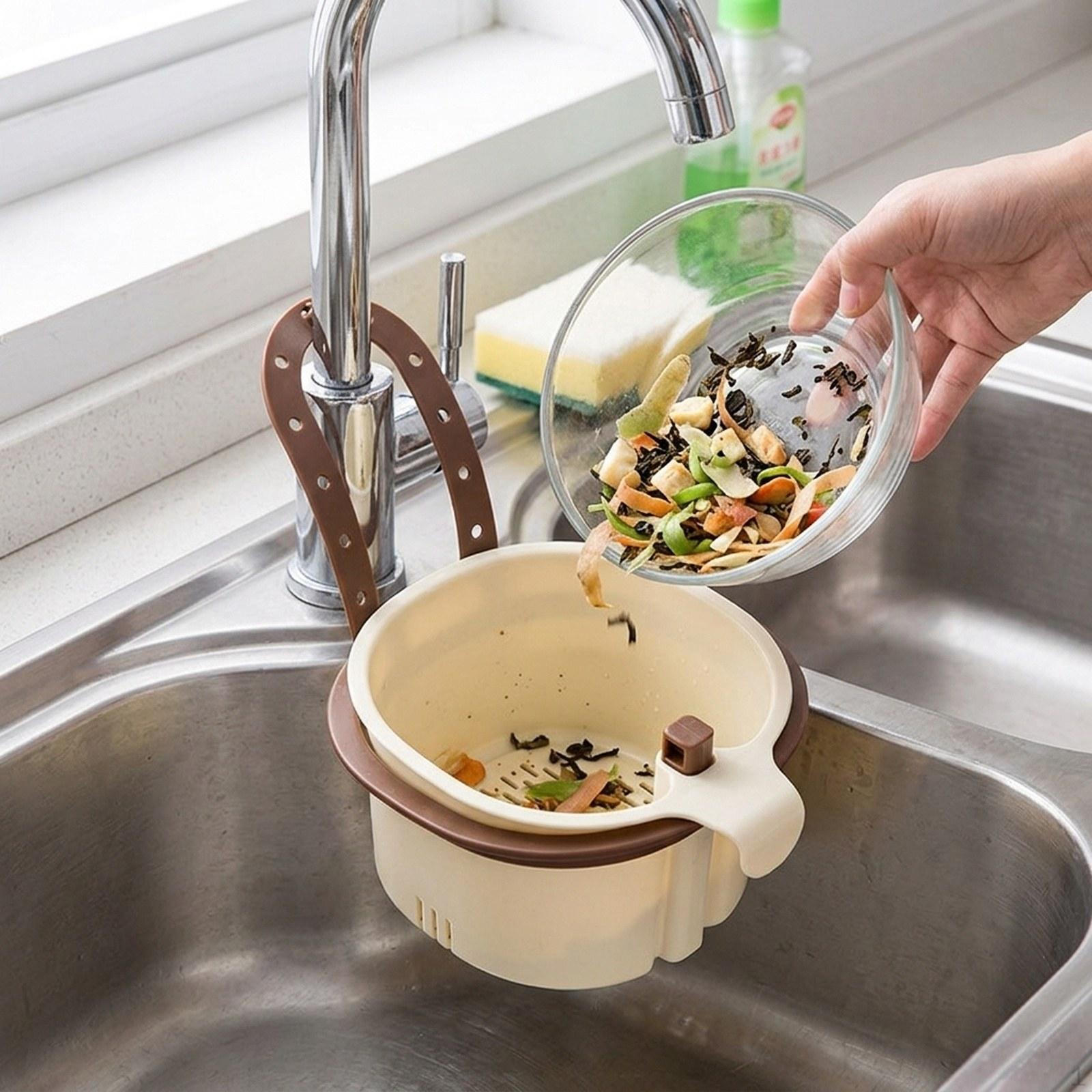 Automatic Draining Basket with Sponge Holder And Strainer for The Kitchen Sink – Portable
Automatic Draining Basket with Sponge Holder And Strainer for The Kitchen Sink – Portable