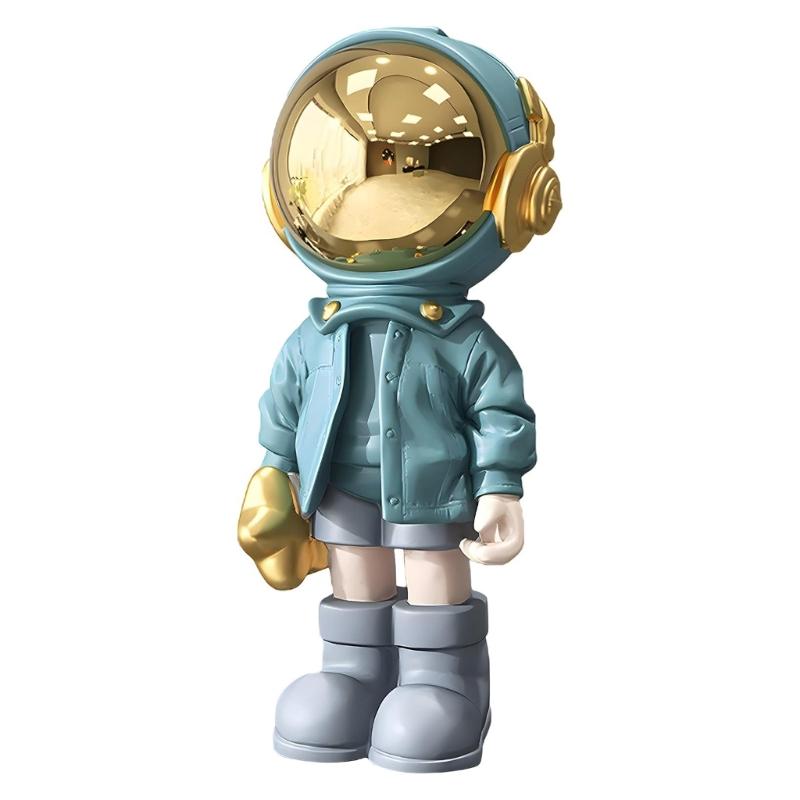 Unique Resin Spacemen Figurine with Mirror and Star Detail Large Astronaut Sculpture for Indoor Decors Desk Ornament синій
Unique Resin Spacemen Figurine with Mirror and Star Detail Large Astronaut Sculpture for Indoor Decors Desk Ornament синій