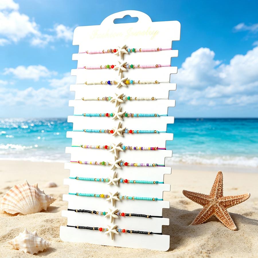 Noter New Bohemian Women String Bracelet Cute Starfish Conch Fish Marine Animals Charm Braslet Beach Vacation Jewelry Versatile
Noter New Bohemian Women String Bracelet Cute Starfish Conch Fish Marine Animals Charm Braslet Beach Vacation Jewelry Versatile