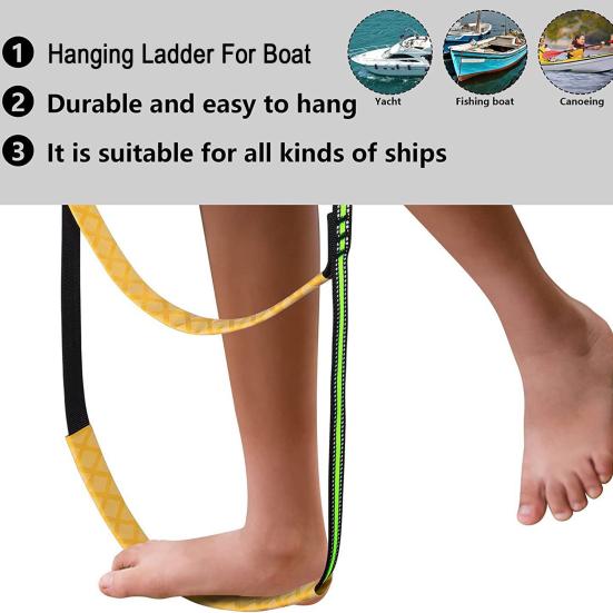 Yousheng 3/4/5 Steps Boat Rope Ladder Heavy Duty Foldable Climbing Ladder Inflatable Boat Kayak Sailboat Motorboat Canoe Yacht Hanging Ladder Triple Layer
Yousheng 3/4/5 Steps Boat Rope Ladder Heavy Duty Foldable Climbing Ladder Inflatable Boat Kayak Sailboat Motorboat Canoe Yacht Hanging Ladder Triple Layer