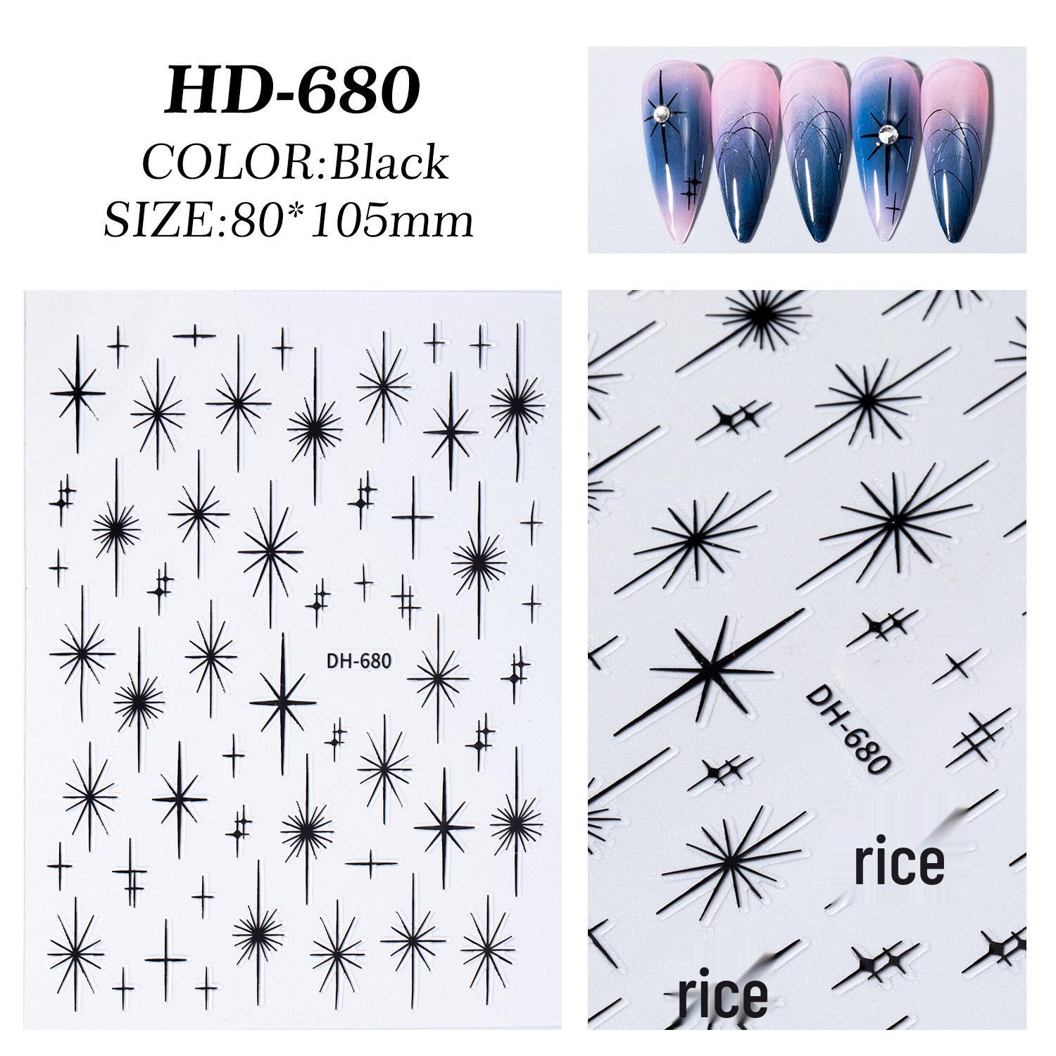 Starlight Ослепительное Звездное Небо Черно-Белые Сияющие Звезды Наклейки для Ногтей (DH680) чёрный
Starlight Ослепительное Звездное Небо Черно-Белые Сияющие Звезды Наклейки для Ногтей (DH680) чёрный