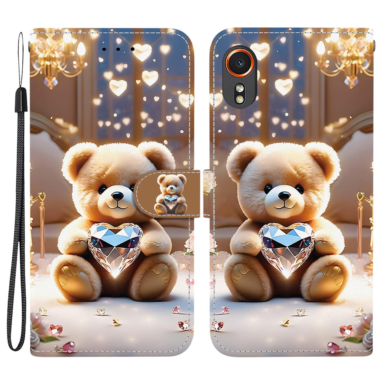 For Samsung Galaxy Xcover7 Leather Case Stand Wallet Pattern Printing Phone Cover with Wrist Strap Diamond Bear
For Samsung Galaxy Xcover7 Leather Case Stand Wallet Pattern Printing Phone Cover with Wrist Strap Diamond Bear