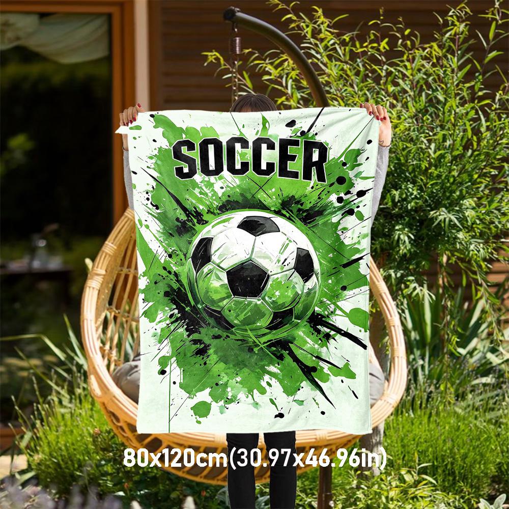 1PC Soccer BallOutdoor Flannel Blanket - Soft Plush Decor for Picnics, camping, Bedroom, Playroom, Office, or Lunch Break 1238A 80x120cm(31x47inch)
1PC Soccer BallOutdoor Flannel Blanket - Soft Plush Decor for Picnics, camping, Bedroom, Playroom, Office, or Lunch Break 1238A 80x120cm(31x47inch)