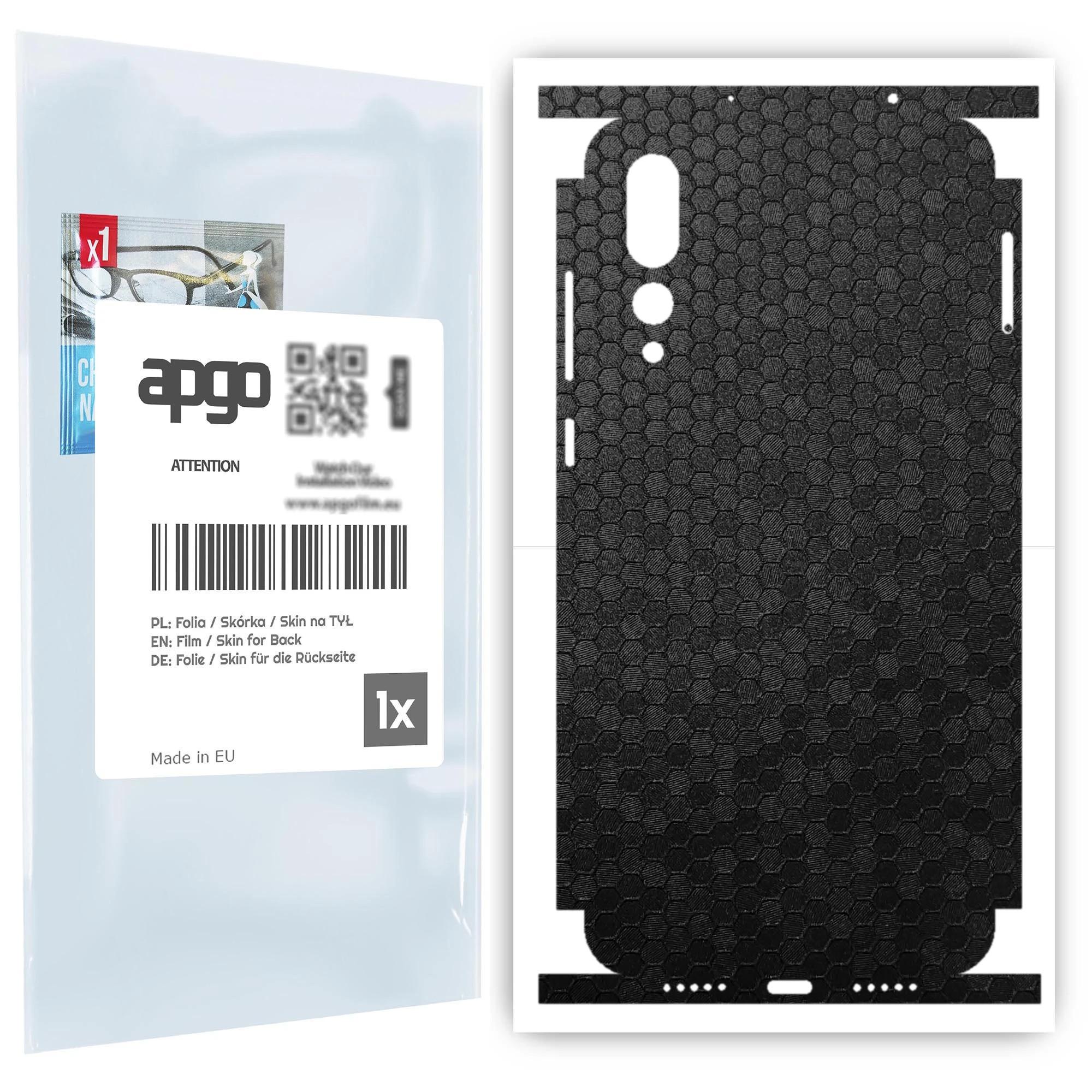 Apgo Protective Skin Sticker for the back+sides compatible with Huawei P20 Pro, Full Wrap Film, Foil, Vinyl - Pattern Black Honeycomb
Apgo Protective Skin Sticker for the back+sides compatible with Huawei P20 Pro, Full Wrap Film, Foil, Vinyl - Pattern Black Honeycomb