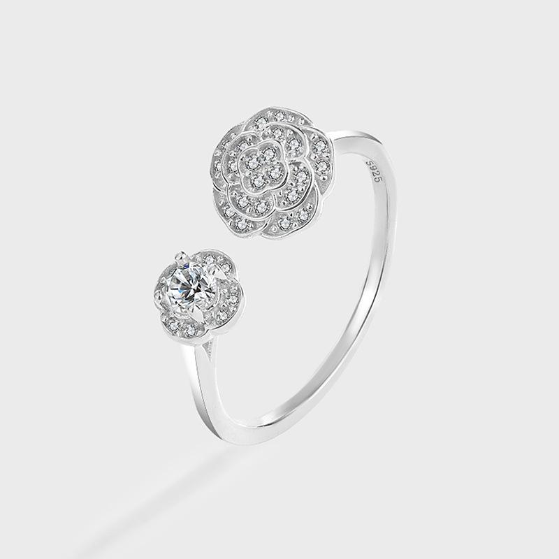 Luxury Double Flower Open Ring: s925 Sterling Silver Fashion Statement Jewelry Adjustable Open Size
Luxury Double Flower Open Ring: s925 Sterling Silver Fashion Statement Jewelry Adjustable Open Size
