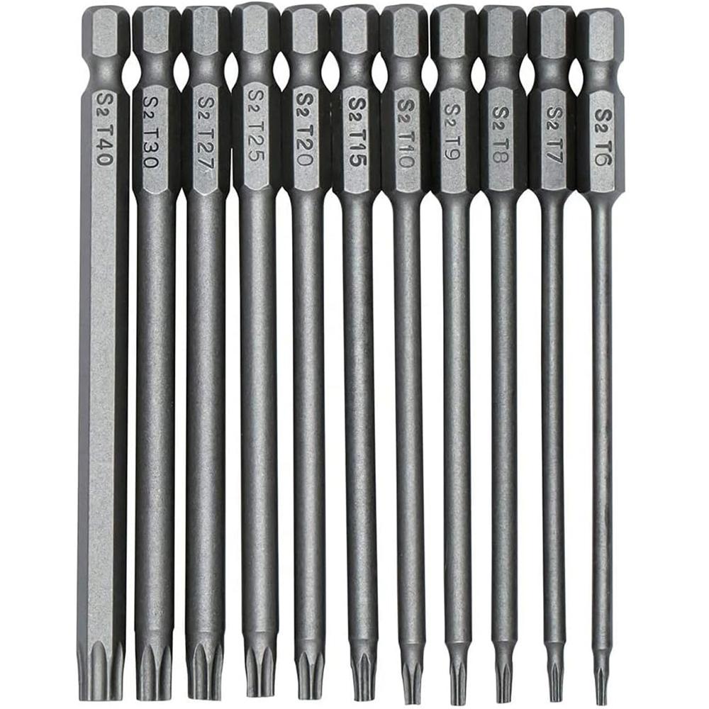 Набор сверл для отверток Torx Security Head, шестигранный хвостовик 1/4 дюйма, длина 4 дюйма, набор бит для отверток Torx из стали S2, 11/12 шт., головка Torx
Набор сверл для отверток Torx Security Head, шестигранный хвостовик 1/4 дюйма, длина 4 дюйма, набор бит для отверток Torx из стали S2, 11/12 шт., головка Torx