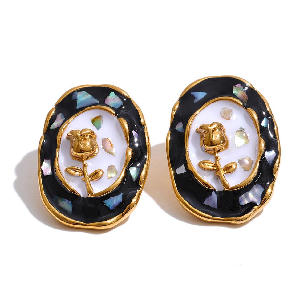 Yhpup Stainless Steel Enamel Vintage Flower French Stud Earrings for Women 2026 New Arrivals Fashion Jewelry Accessories
Yhpup Stainless Steel Enamel Vintage Flower French Stud Earrings for Women 2026 New Arrivals Fashion Jewelry Accessories