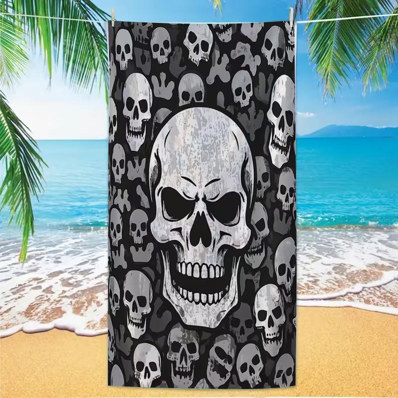 Vintage Skull Pattern Beach Towel Gothic Punk Skeleton Head Graphic Absorbent Quick Dry Soft Towel for Beach Party Travel Use W30*H60(CM)
Vintage Skull Pattern Beach Towel Gothic Punk Skeleton Head Graphic Absorbent Quick Dry Soft Towel for Beach Party Travel Use W30*H60(CM)