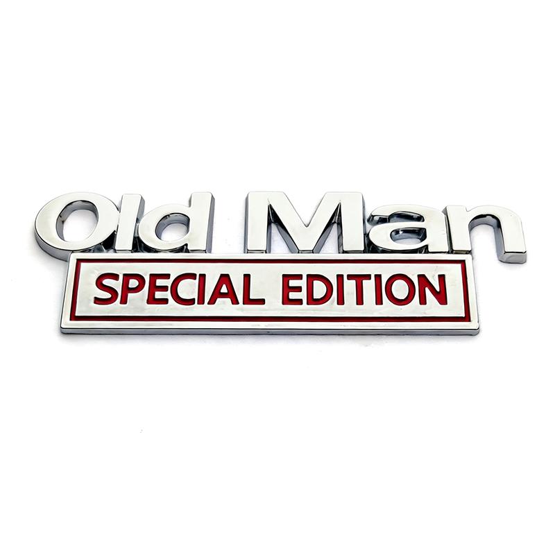 Old Man Edition Metal Car Sticker Badges For Car Trunk Door Decoration Badges Old Man Logos Car Decals Motorcycle Decoration
Old Man Edition Metal Car Sticker Badges For Car Trunk Door Decoration Badges Old Man Logos Car Decals Motorcycle Decoration