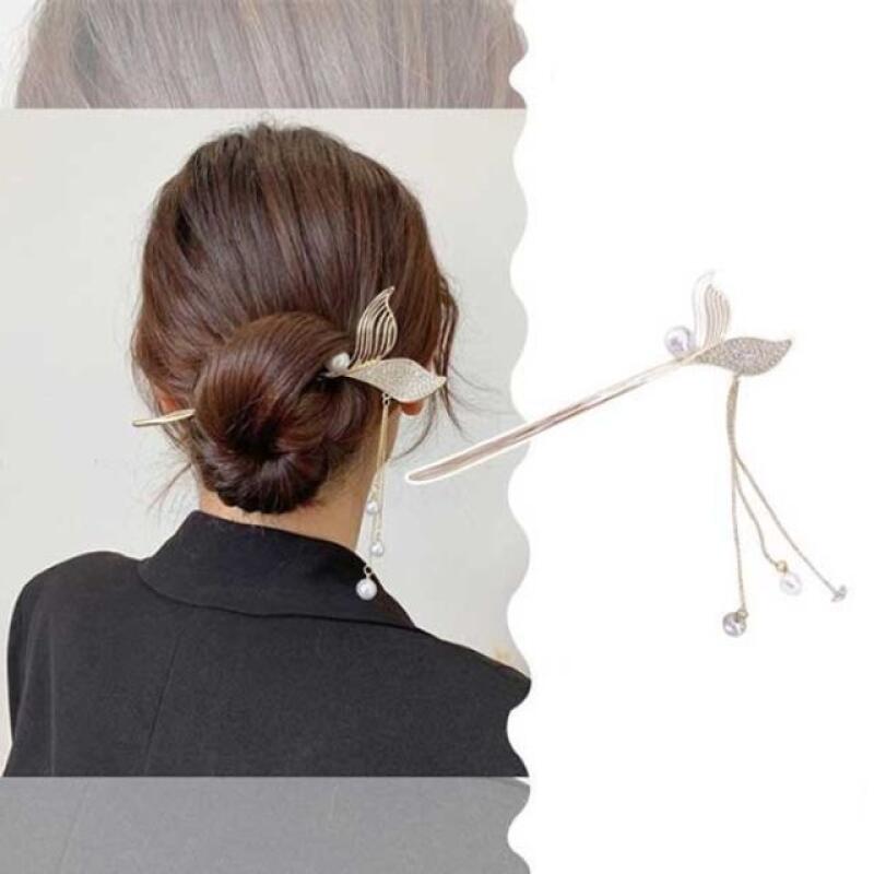 Hair accessory pearl chain hairpin
Hair accessory pearl chain hairpin