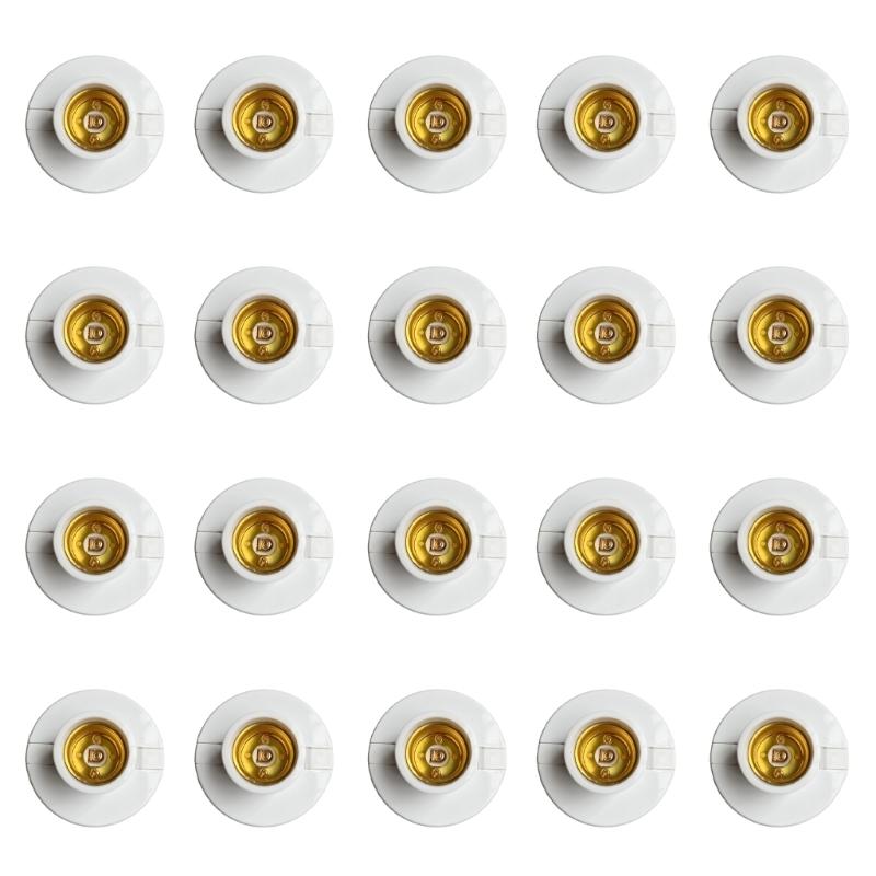 20Pieces E27 Screw Base Light Socket Adapter Lamp Stand Set For Easy Installation In Various Lighting Scenario 1 білий
20Pieces E27 Screw Base Light Socket Adapter Lamp Stand Set For Easy Installation In Various Lighting Scenario 1 білий