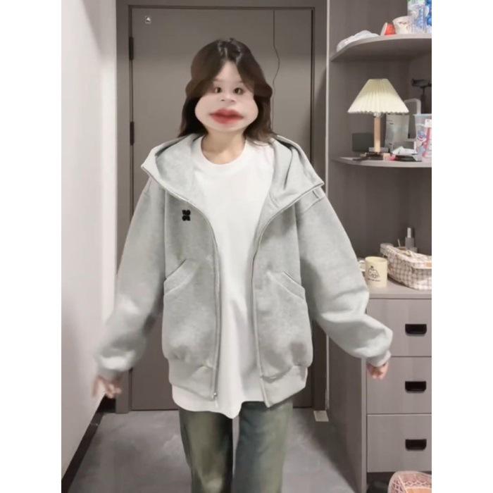 Essential Winter Wardrobe: High-Neck Cardigan, Plus Velvet Hooded Sweatshirt, Women s Popular Korean Style Jacket L
Essential Winter Wardrobe: High-Neck Cardigan, Plus Velvet Hooded Sweatshirt, Women s Popular Korean Style Jacket L