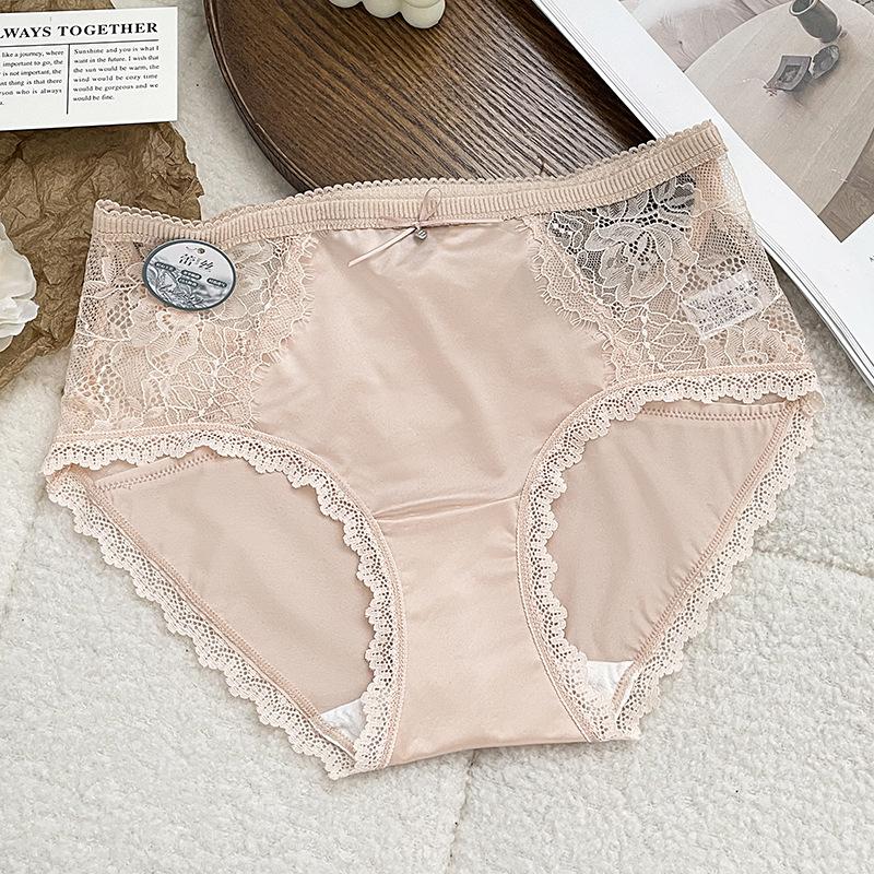 Female Summer Ultra Thin Pure Desire Sexy Lace Ice Silk Middle Waist Triangle Briefs XL
Female Summer Ultra Thin Pure Desire Sexy Lace Ice Silk Middle Waist Triangle Briefs XL