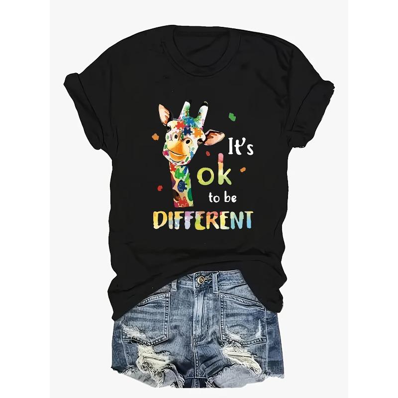 Womens Plus Size Deer OK DIFFERENT Letter Print Colorful Round Neck Short Sleeve Casual T Shirt 4XL чорний
Womens Plus Size Deer OK DIFFERENT Letter Print Colorful Round Neck Short Sleeve Casual T Shirt 4XL чорний